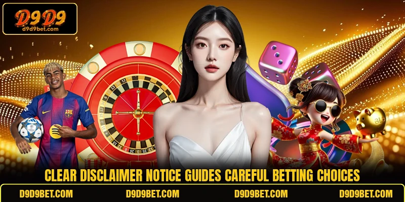 Clear disclaimer notice guides careful betting choices