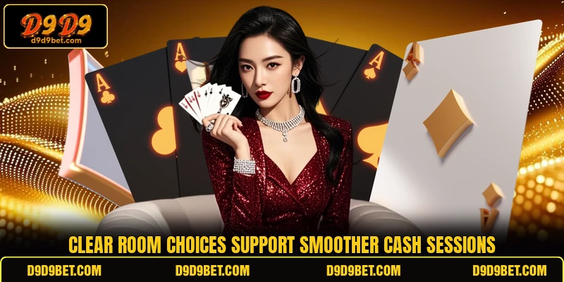 Clear room choices support smoother cash sessions