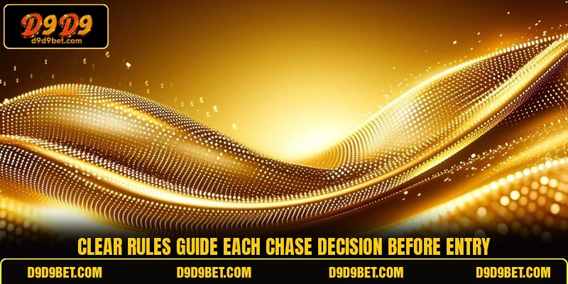 Clear rules guide each chase decision before entry Clear rules guide each chase decision before entry