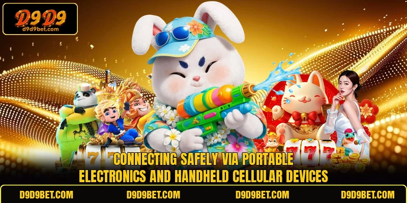 Connecting safely via portable electronics and handheld cellular devices
