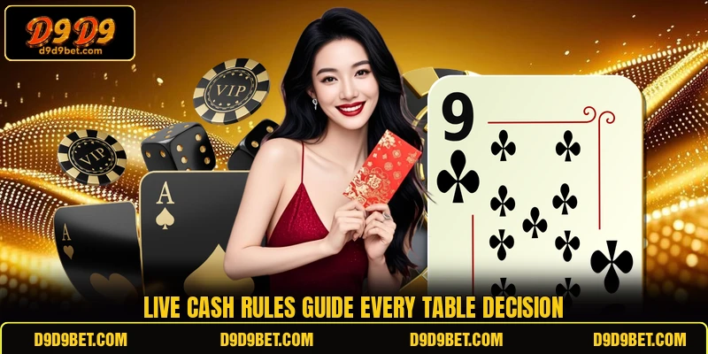 Live cash rules guide every table decision
