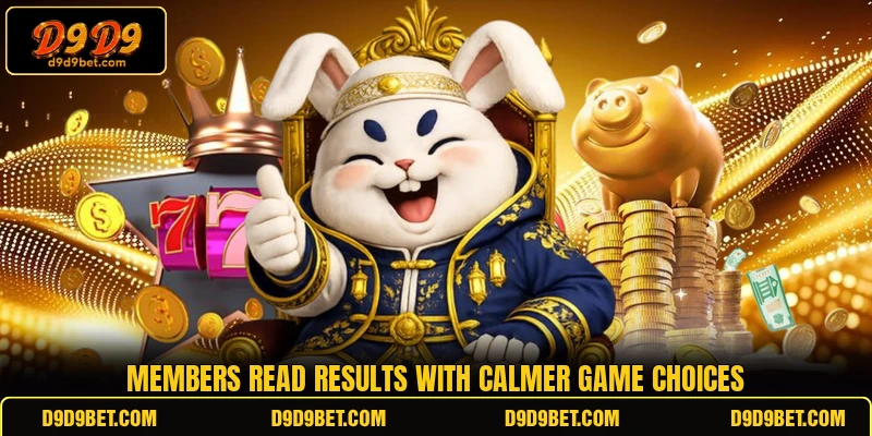 Members read results with calmer game choices Members read results with calmer game choices