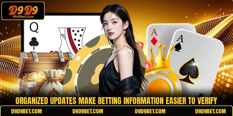 Organized updates make betting information easier to verify