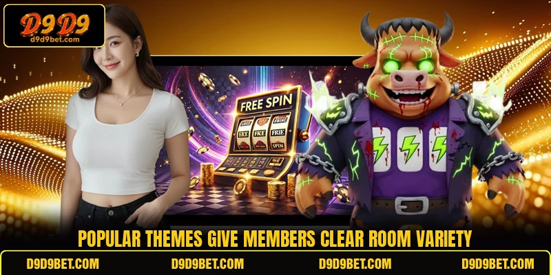 Popular themes give members clear room variety Popular themes give members clear room variety