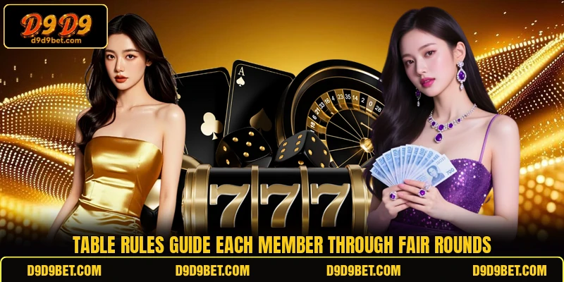 Table rules guide each member through fair rounds Table rules guide each member through fair rounds