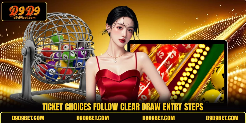 Ticket choices follow clear draw entry steps